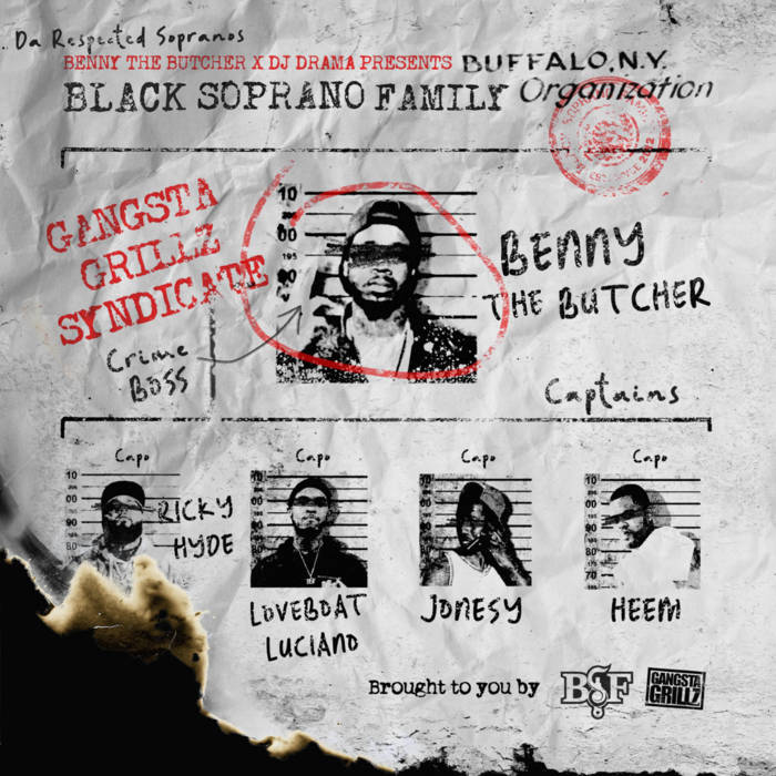 Black Soprano Family & Benny The Butcher featuring Rick Hyde, Loveboat Luciano, & Dwayne Collins — Grams In The Water cover artwork