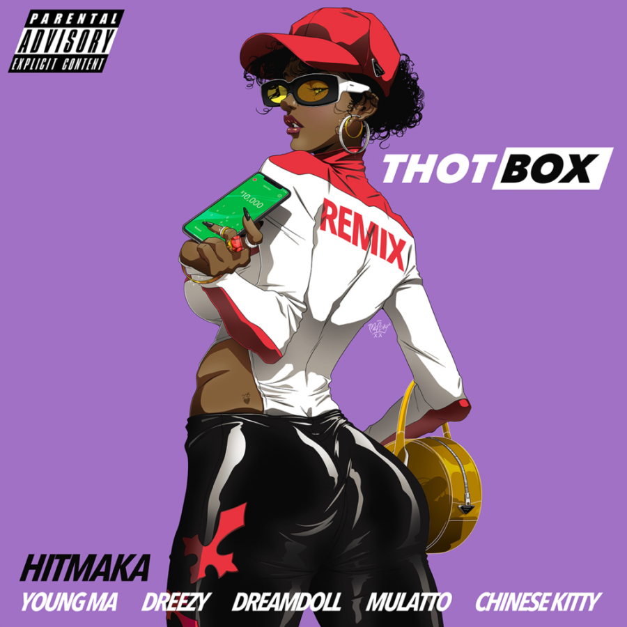 Hitmaka featuring Young M.A, Dreezy, Latto, DreamDoll, & Chinese Kitty — Thot Box (Remix) cover artwork