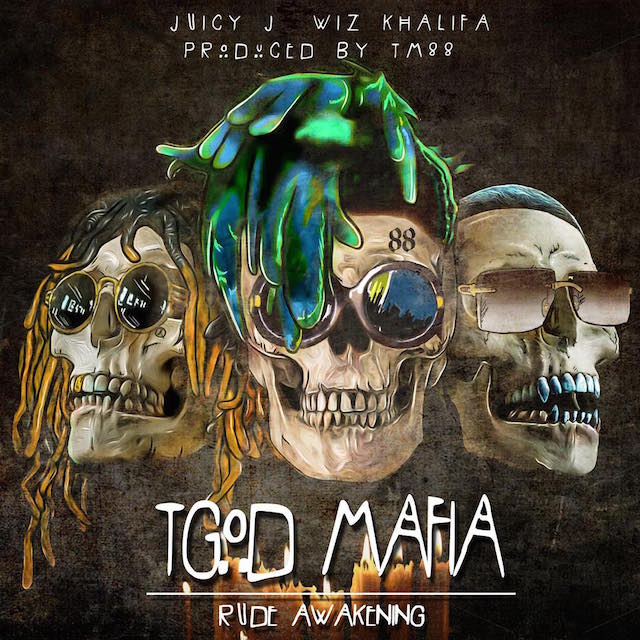 Juicy J, Wiz Khalifa, & TM88 Rude Awakening cover artwork