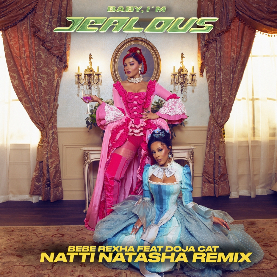 Bebe Rexha ft. featuring Doja Cat & Natti Natasha Baby, I&#039;m Jealous (Natti Natasha Remix) cover artwork