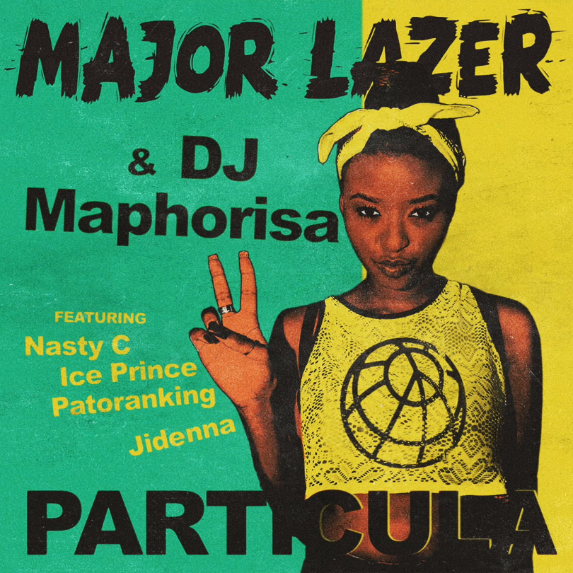 Major Lazer & DJ Maphorisa ft. featuring Nasty C, Ice Prince, Patoranking, & Jidenna Particula cover artwork