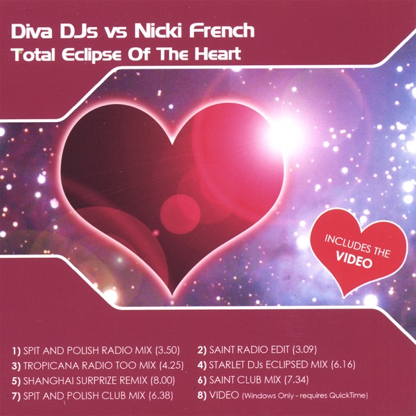 Diva DJs & Nicki French Total Eclipse of the Heart cover artwork