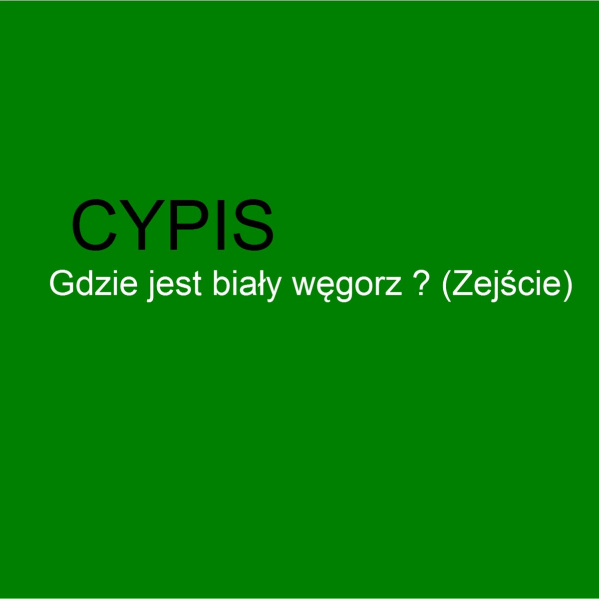 Cypis Tylko Jedno W Głowie Mam cover artwork