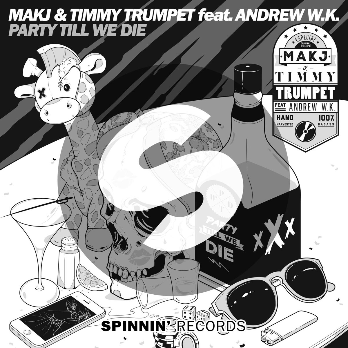 MAKJ & Timmy Trumpet ft. featuring Andrew W.K. Party Till We Die cover artwork