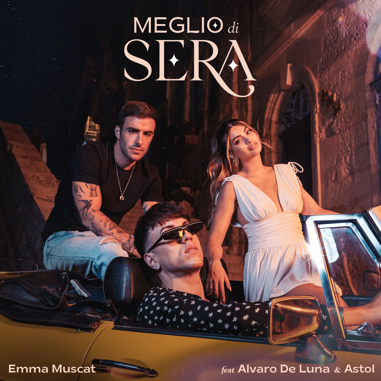 Emma Muscat featuring Álvaro de Luna & Astol — Meglio di sera cover artwork