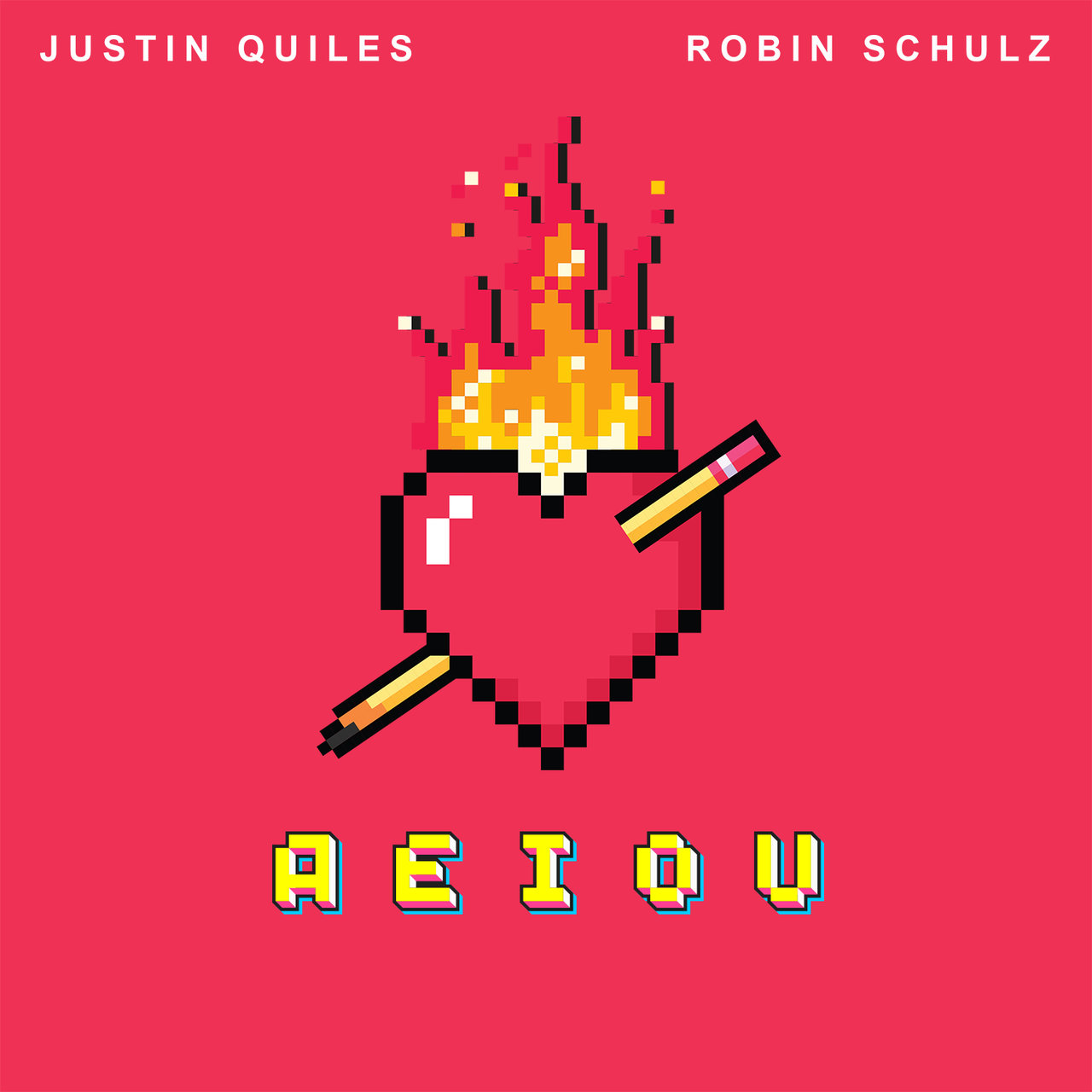 Justin Quiles & Robin Schulz — AEIOU cover artwork