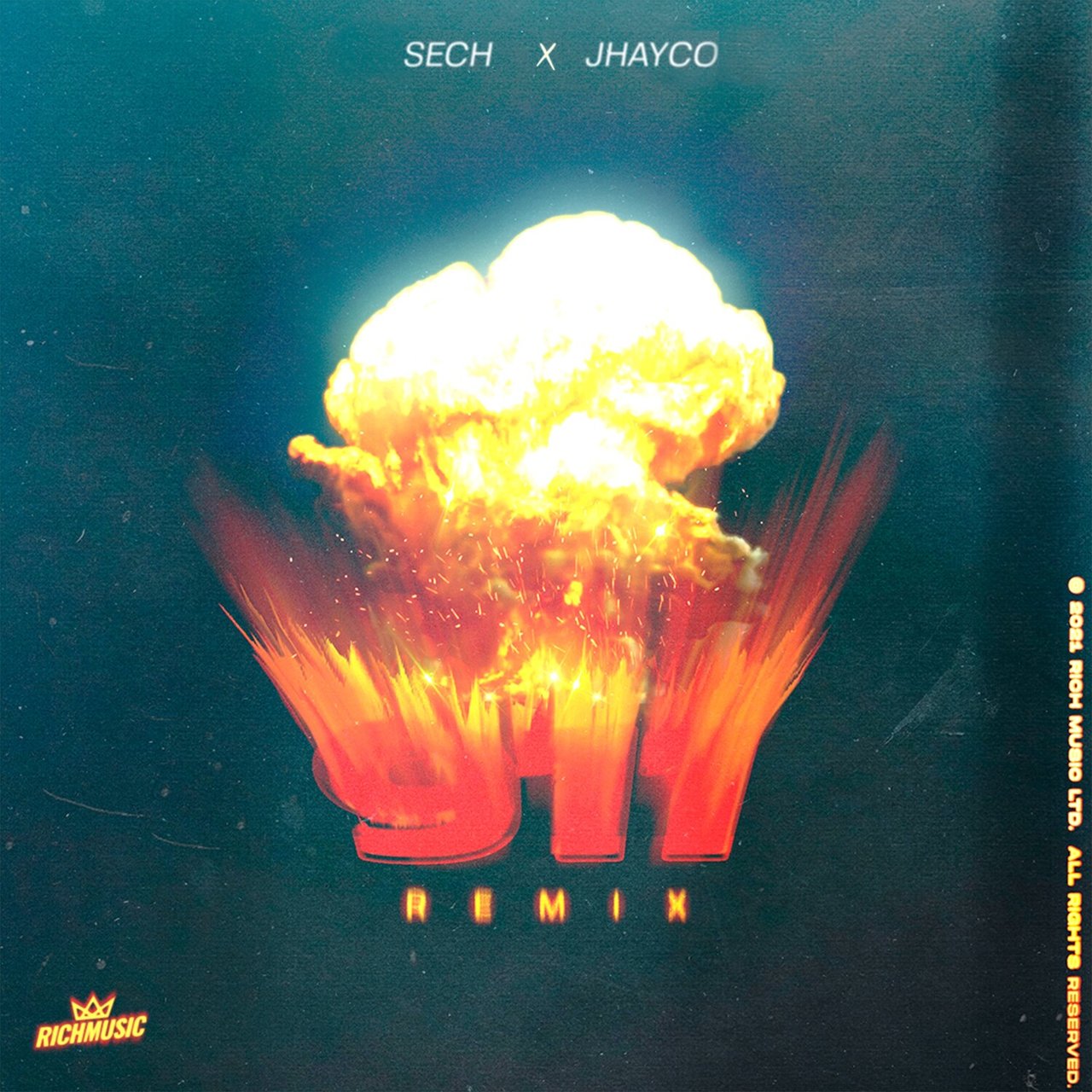 Sech & Jhayco 911 (Remix) cover artwork