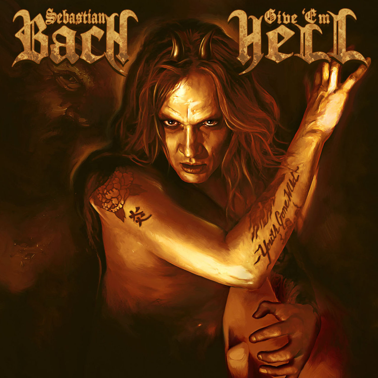 Sebastian Bach Give &#039;Em Hell cover artwork