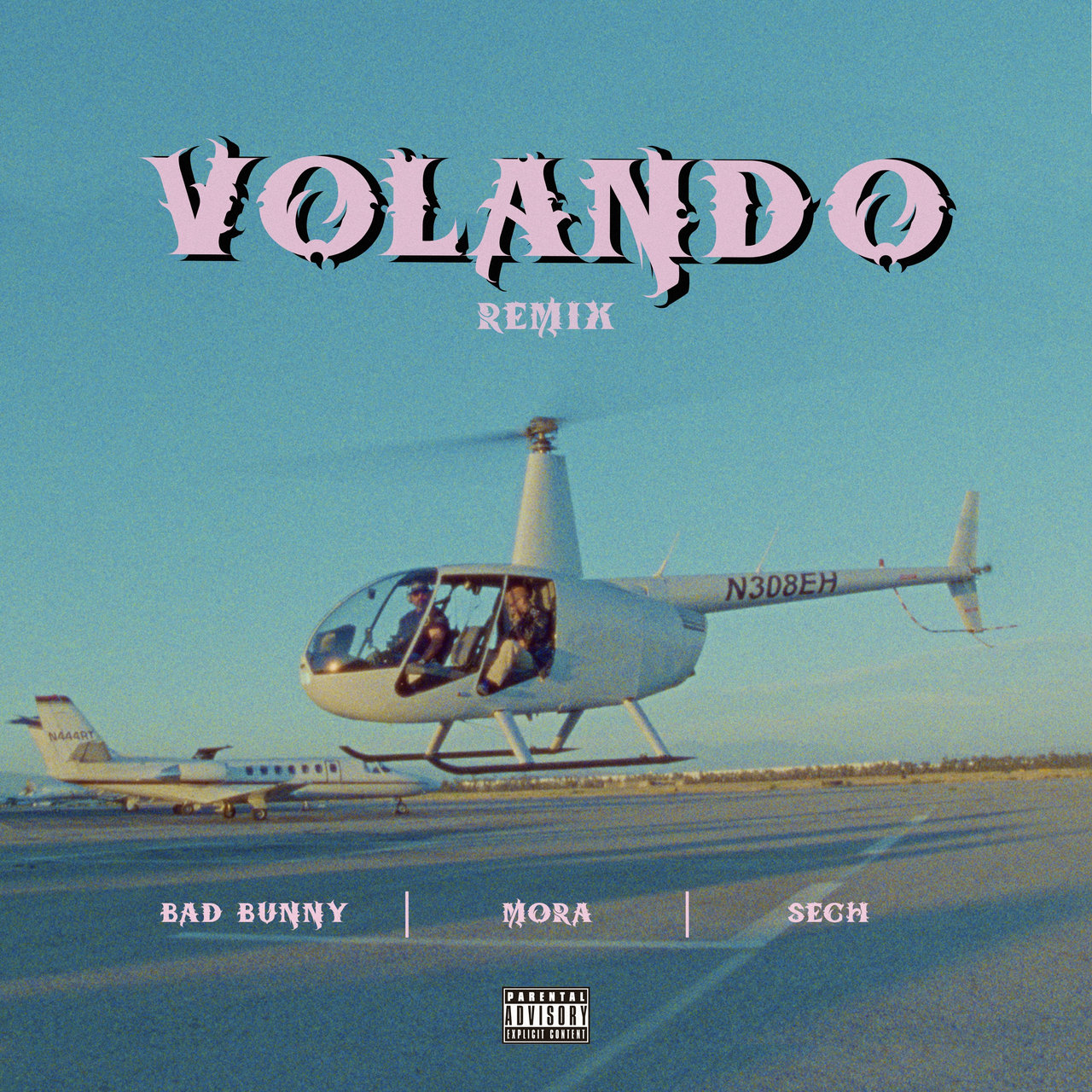Mora, Bad Bunny, & Sech — Volando (Remix) cover artwork