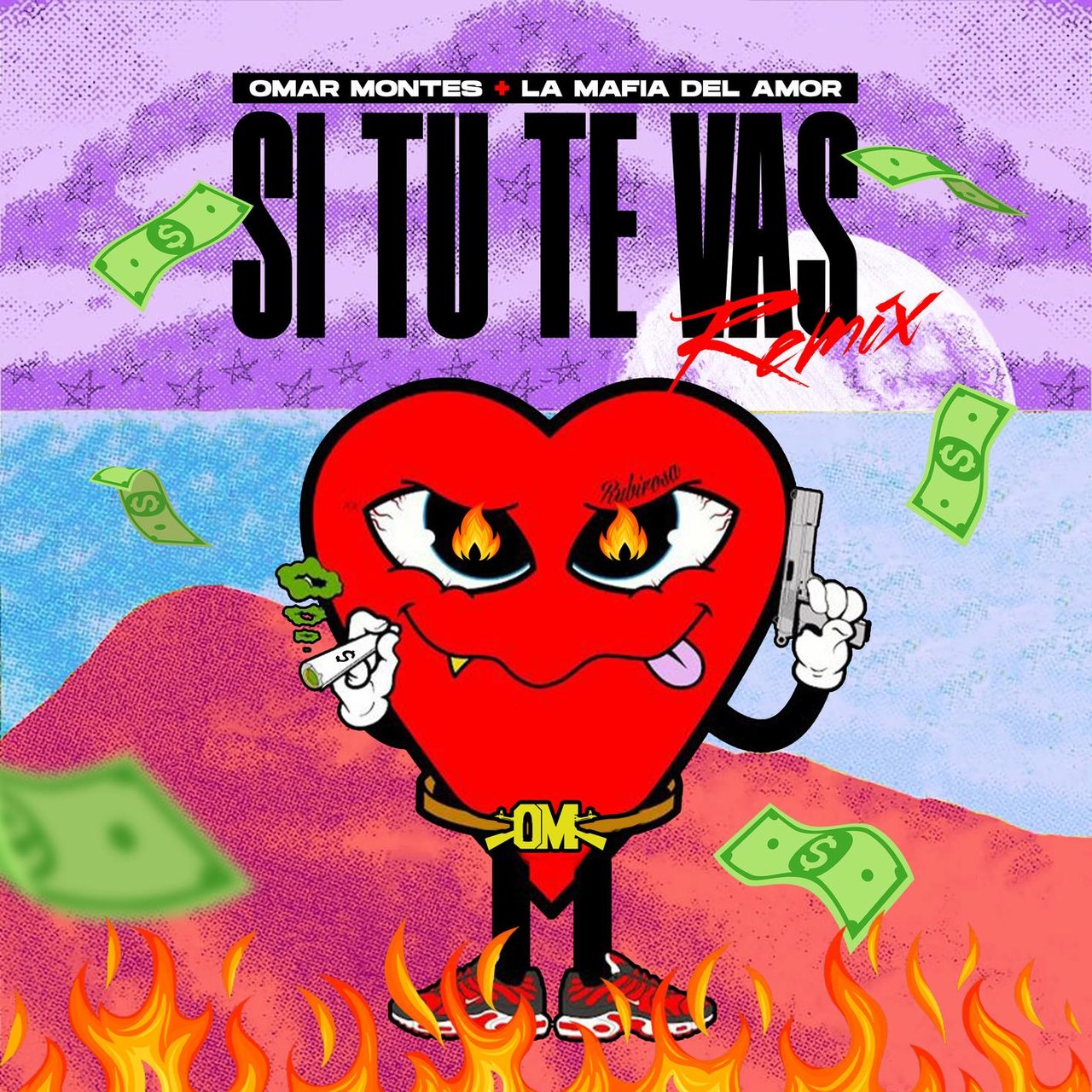 Omar Montes, Kaydy Cain, & Khaled ft. featuring Yung Beef Si Tú Te Vas (Remix) cover artwork