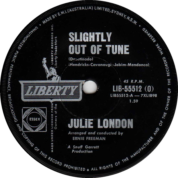 Julie London Desafinado (Slightly Out Of Tune) cover artwork
