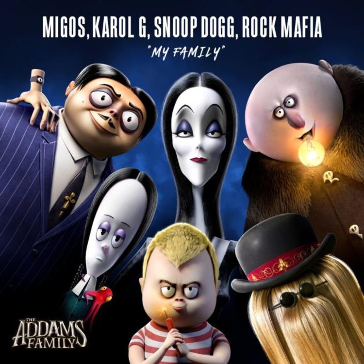 Migos, KAROL G, Snoop Dogg, & Rock Mafia My Family cover artwork