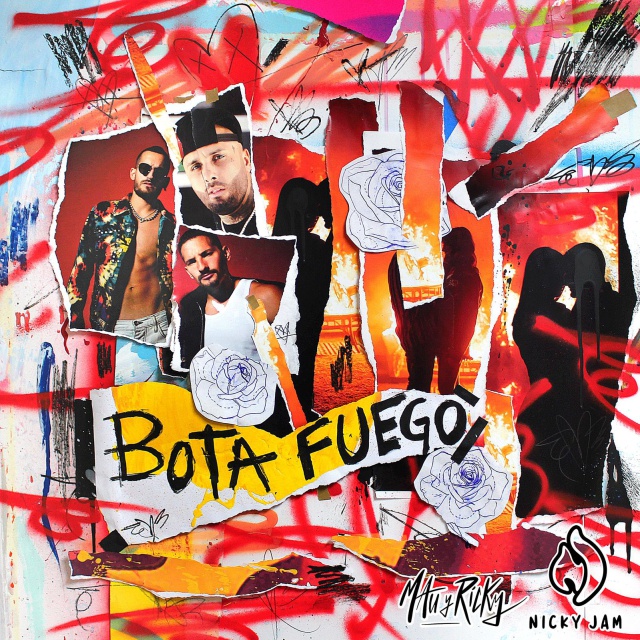 Mau y Ricky & Nicky Jam Bota Fuego cover artwork