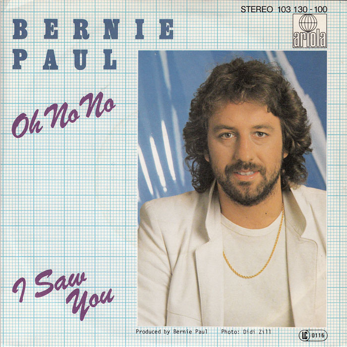 Bernie Paul — Oh No No cover artwork