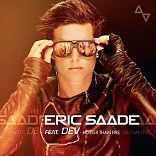 Eric Saade featuring Dev — Hotter Than Fire cover artwork