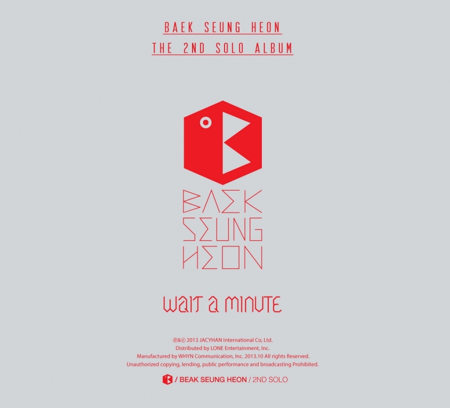 Baek Seung Heon Wait a minute cover artwork