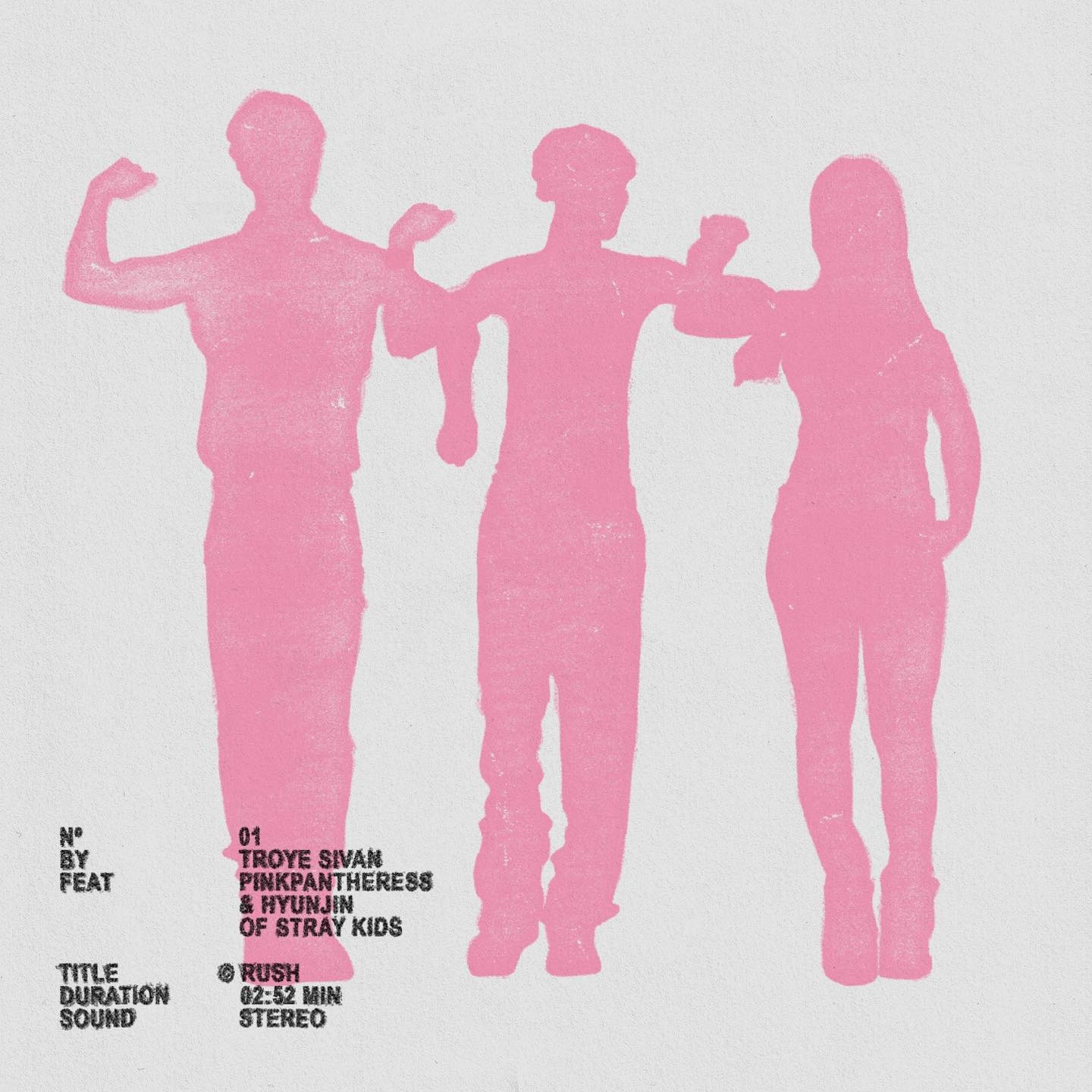 Troye Sivan ft. featuring PinkPantheress & HyunJin Rush (Remix) cover artwork