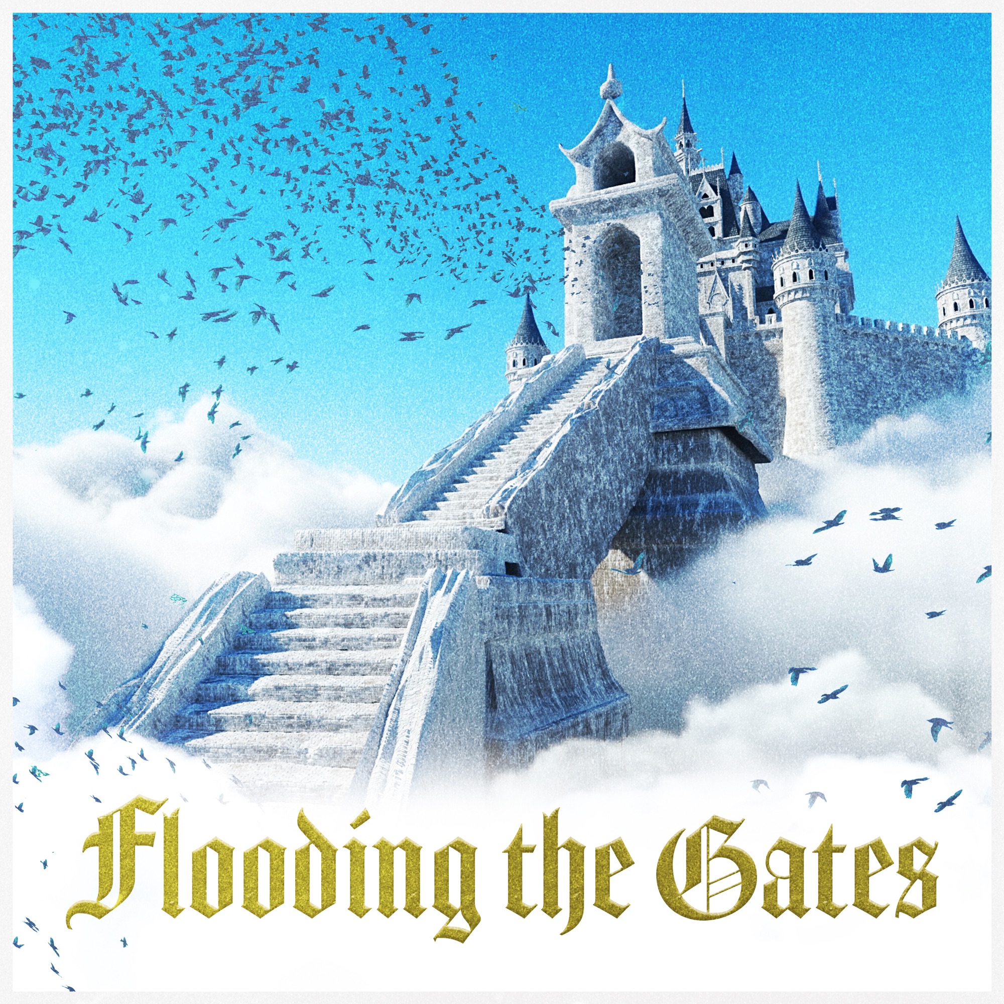 Powfu, Ouse, & Snøw Flooding the Gates cover artwork