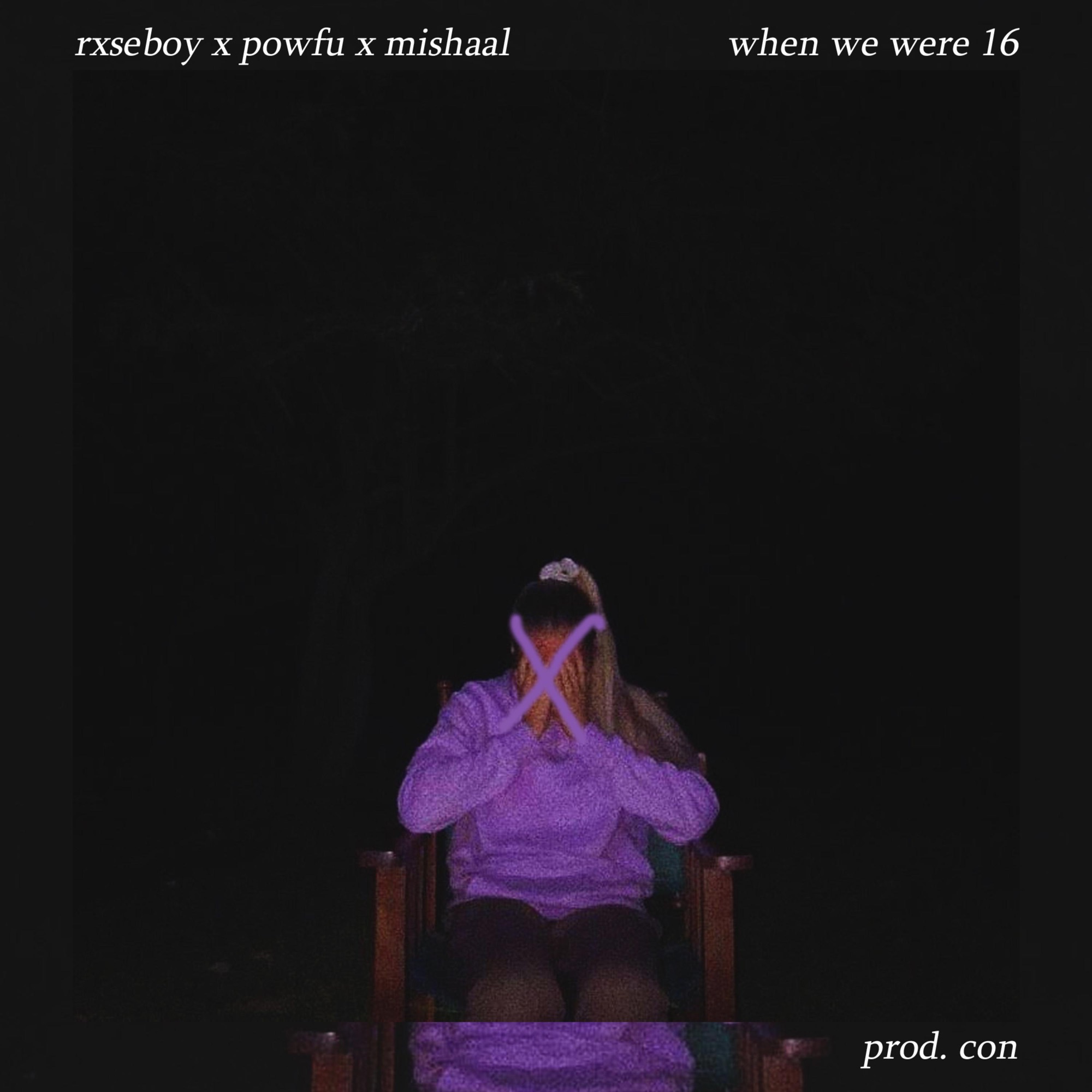 Rxseboy featuring Powfu & Mishaal Tamer — when we were 16 cover artwork