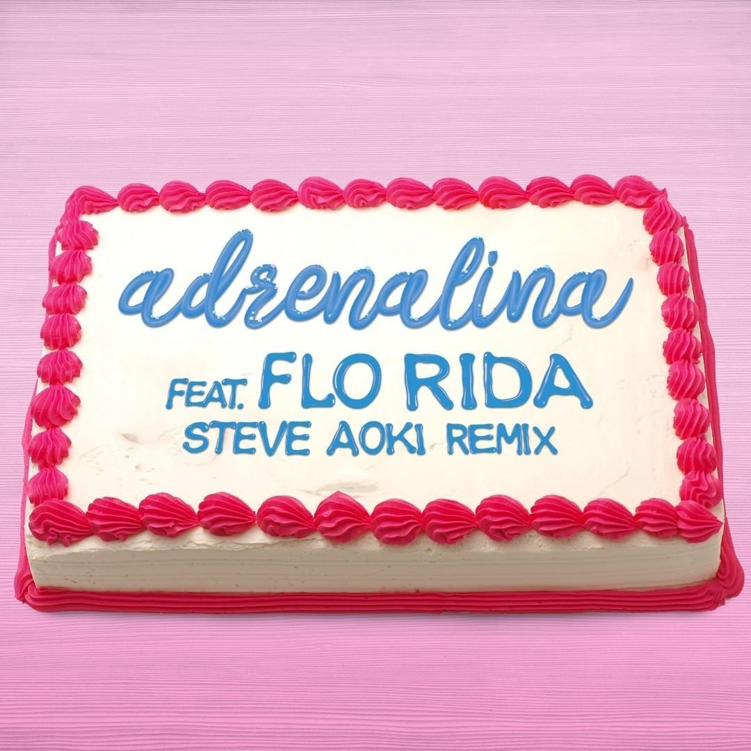 Senhit & Flo Rida featuring Steve Aoki — Adrenalina (Steve Aoki remix) cover artwork