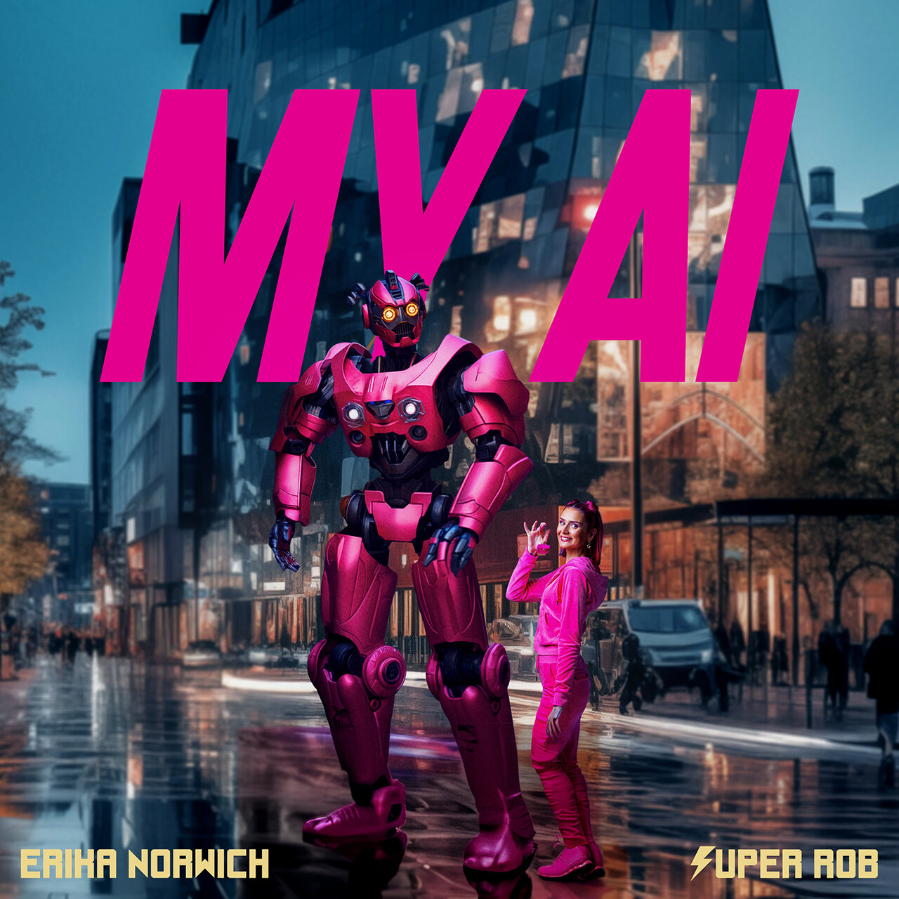 Super Rob & Erika Norwich — My AI cover artwork