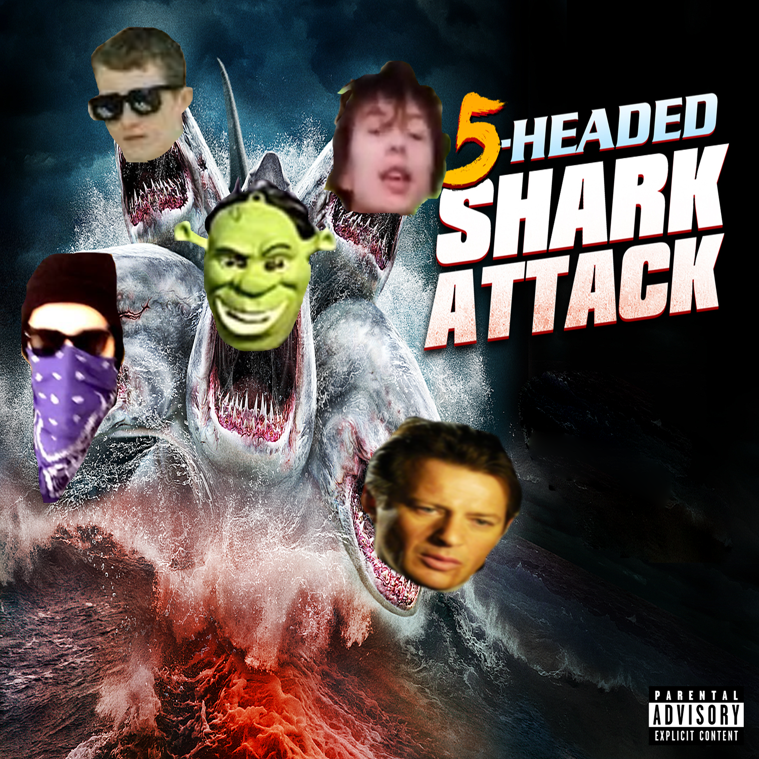 Lil Mosquito Disease, Errori, Tending Bike, & Yung Lambo — 5 Headed Shark Attack cover artwork