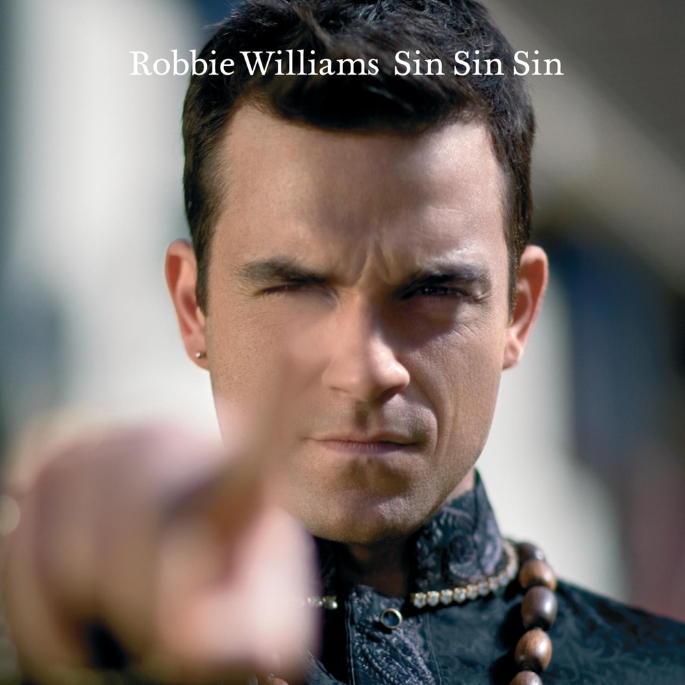 Robbie Williams Sin Sin Sin cover artwork
