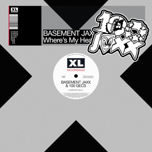 Basement Jaxx & 100 gecs — where&#039;s my head at_ cover artwork