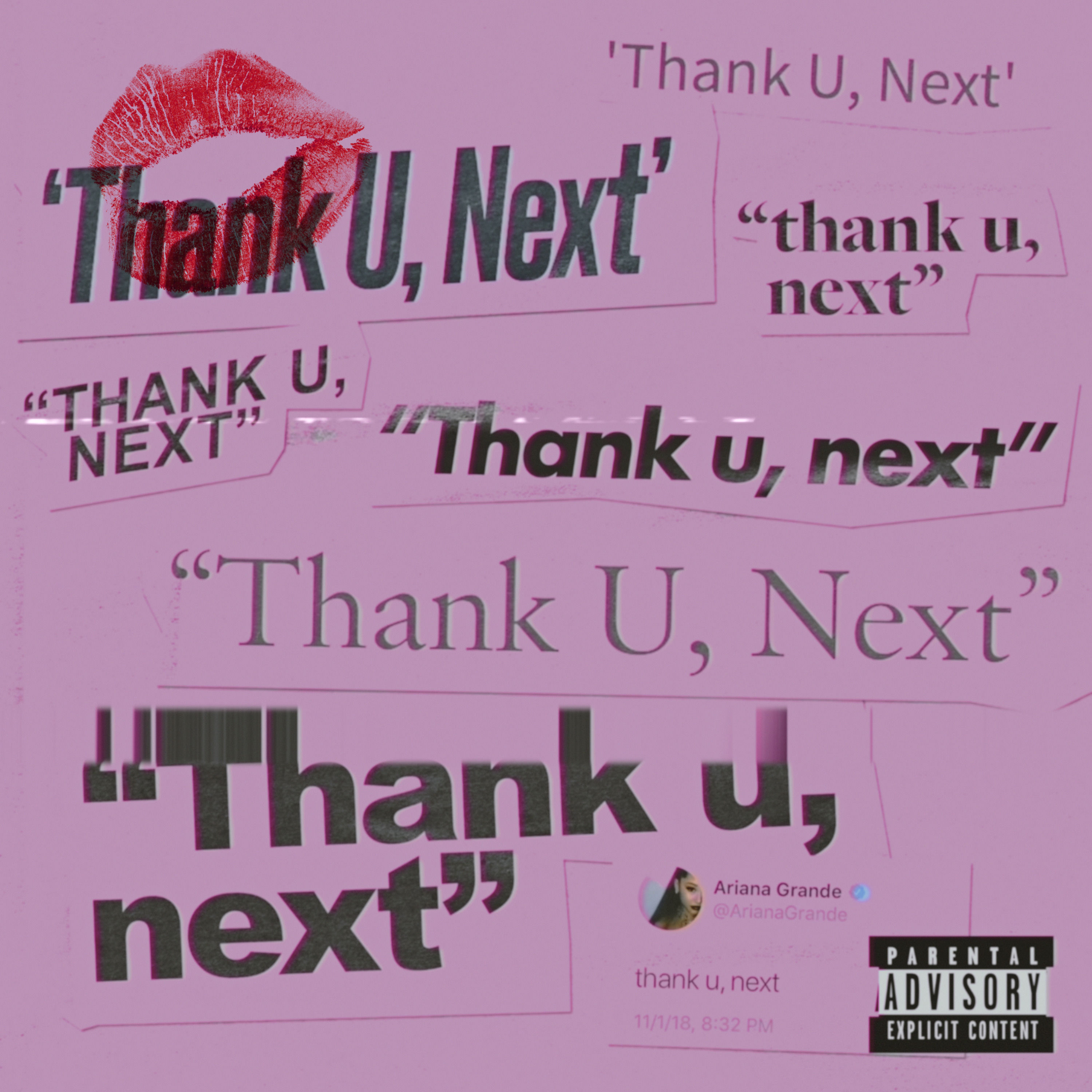 Ariana Grande — thank u, next cover artwork