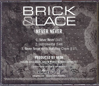 Brick &amp; Lace — Never Never cover artwork