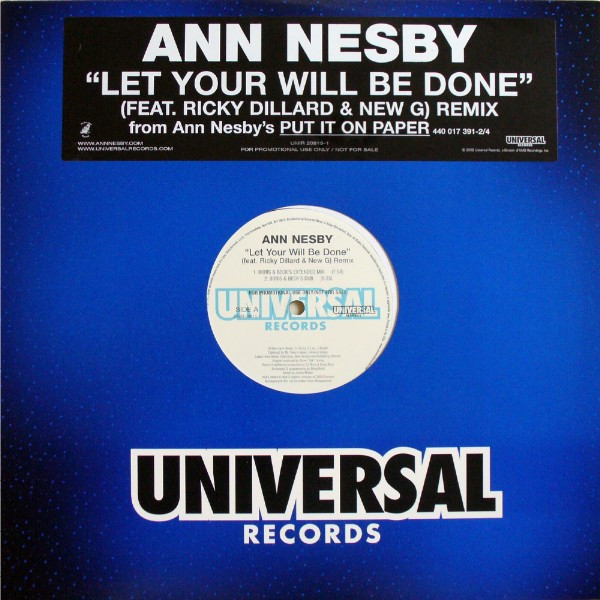 Ann Nesby featuring Ricky Dillard & New G — Let Your Will Be Done (Boris &amp; Beck Remix) cover artwork