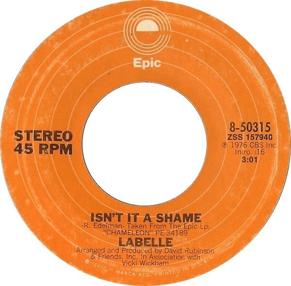 Labelle — Isn&#039;t It a Shame cover artwork