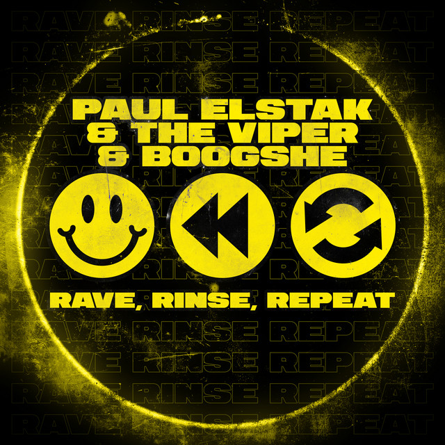 Paul Elstak, The Viper, & Boogshe Rave, Rinse, Repeat cover artwork