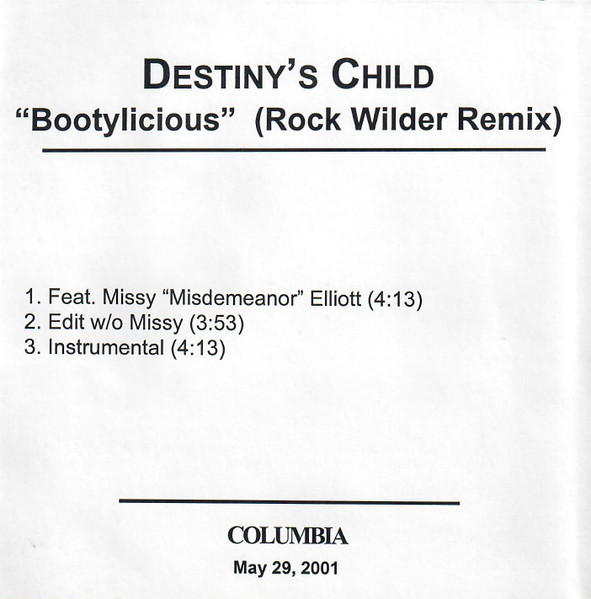 Destiny&#039;s Child featuring Missy Elliott — Bootylicious (Rockwilder Remix) cover artwork