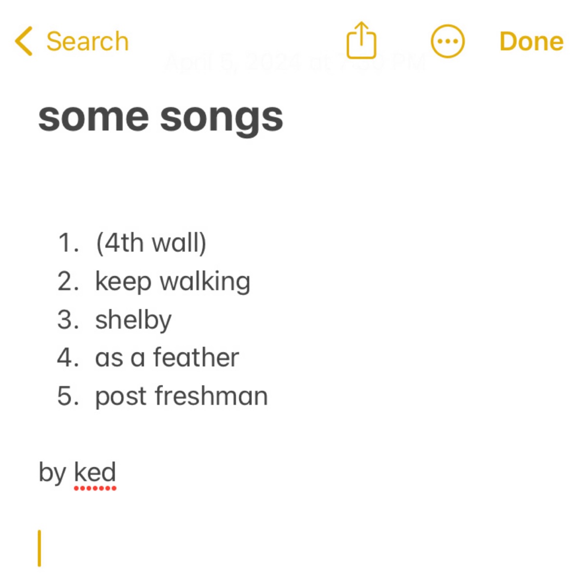 Ked — some songs cover artwork