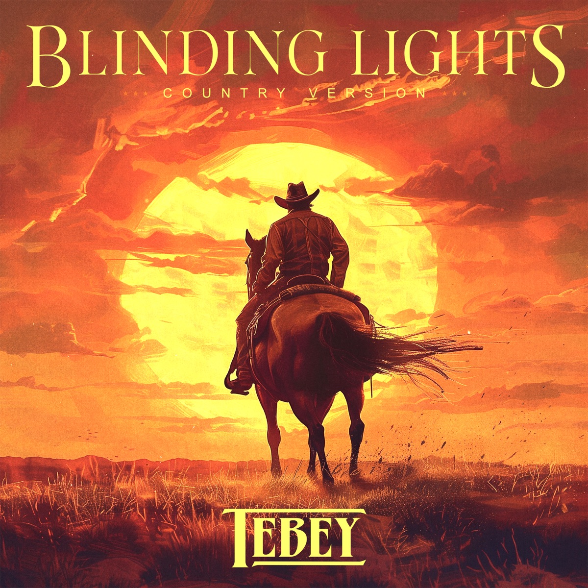 Tebey — Blinding Lights (Country Version) cover artwork