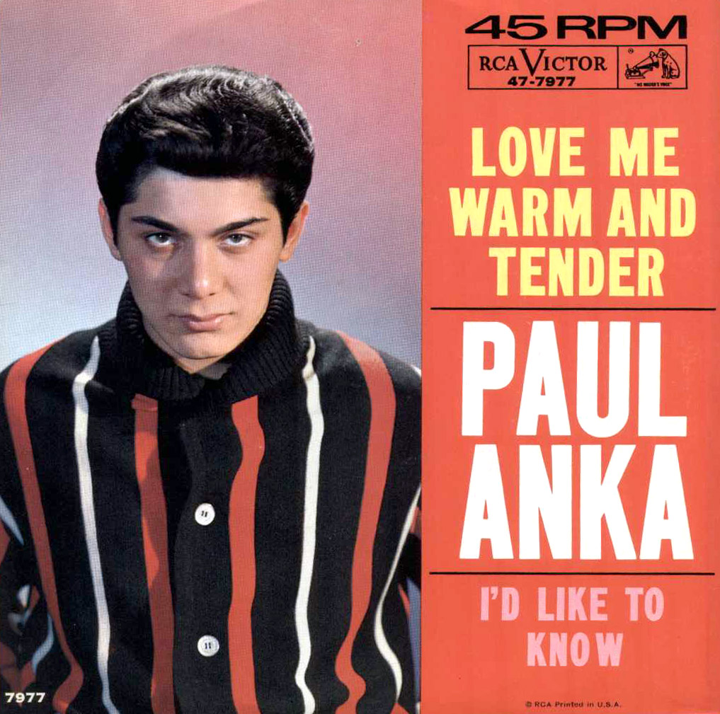 Paul Anka — Love Me Warm and Tender cover artwork