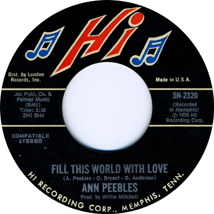 Ann Peebles — Fill This World with Love cover artwork