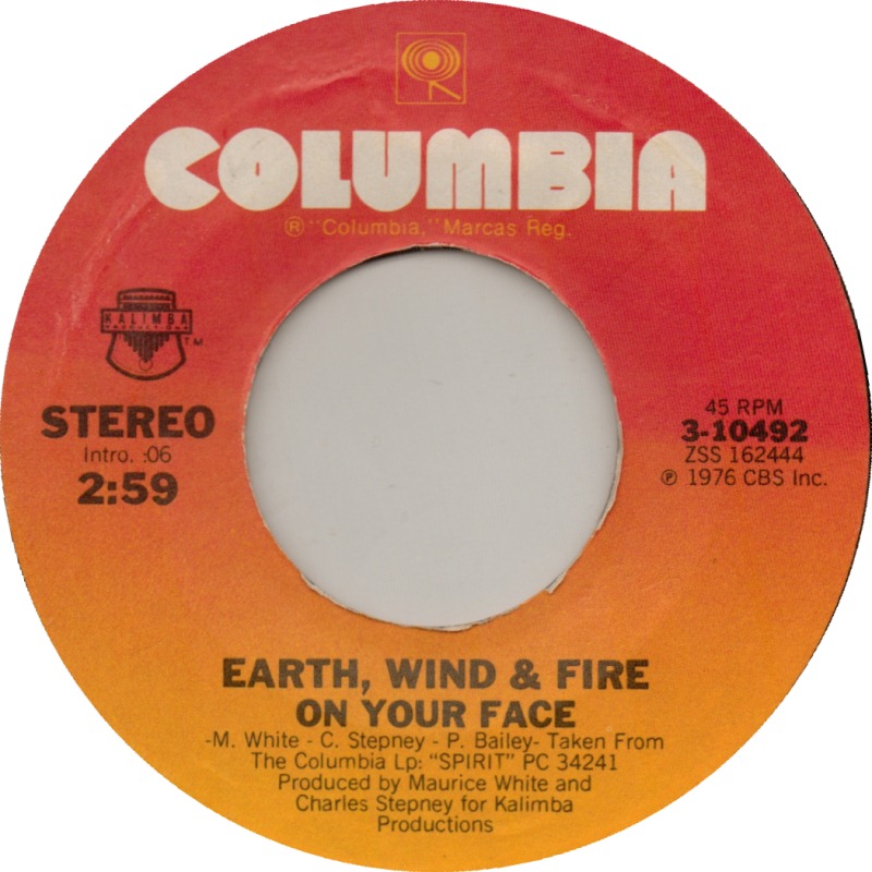 Earth, Wind &amp; Fire — On Your Face cover artwork