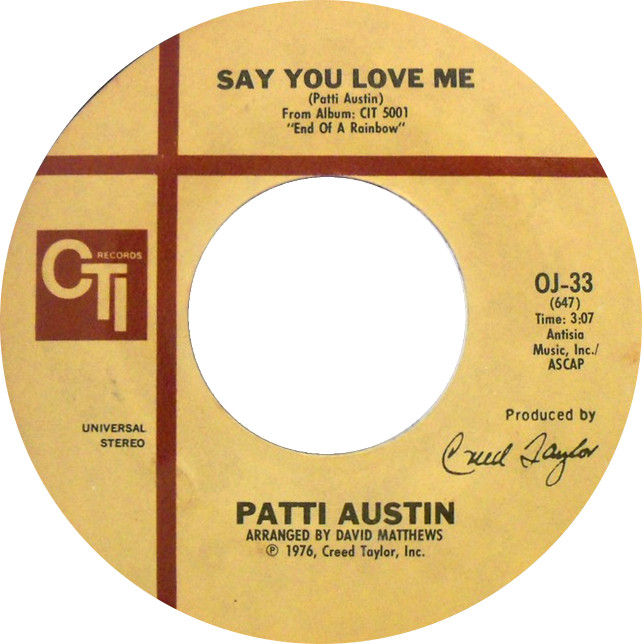 Patti Austin — Say You Love Me cover artwork