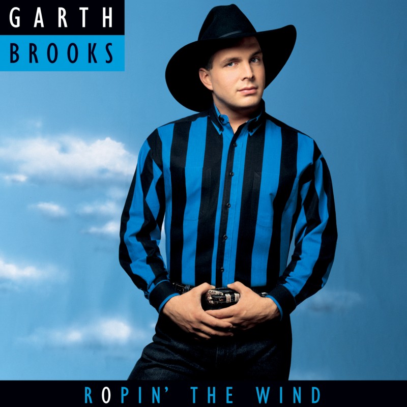 Garth Brooks Ropin&#039; the Wind cover artwork