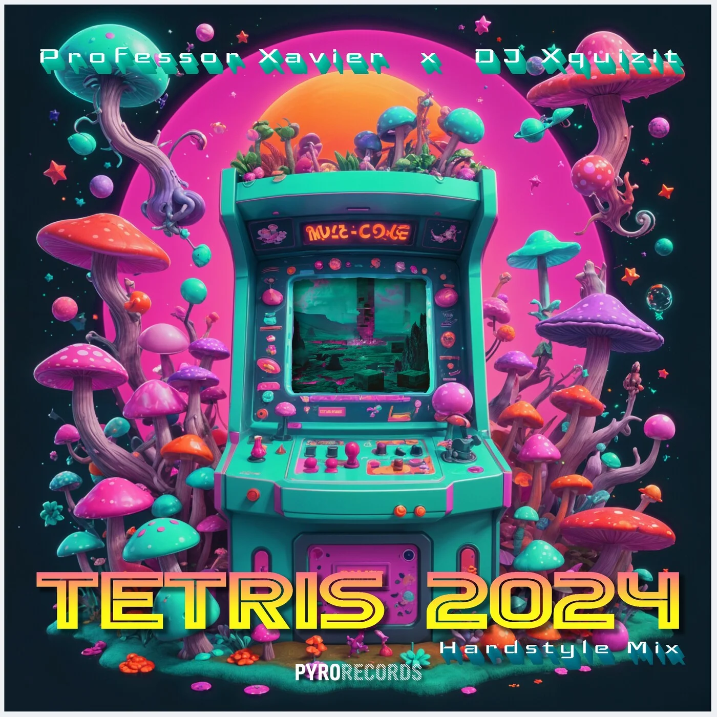 DJ Xquizit &amp; Professor Xavier — Tetris 2024 (Hardstyle Mix) cover artwork