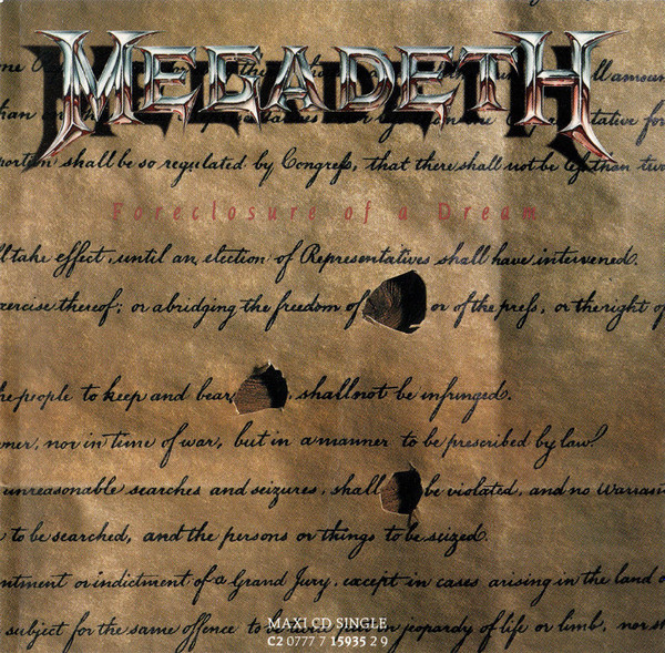 Megadeth — Foreclosure Of A Dream cover artwork
