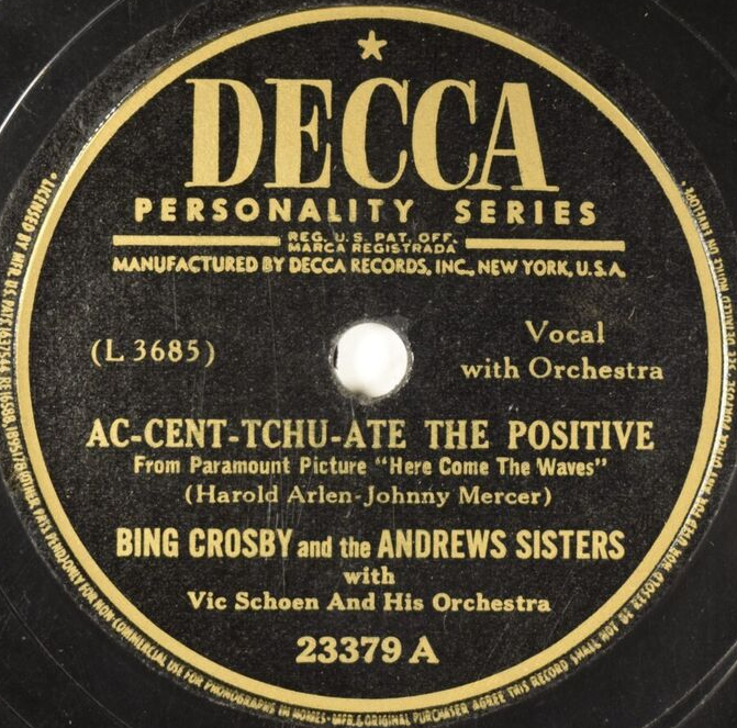 Bing Crosby, The Andrews Sisters, & Vic Schoen — Ac-Cent-Tchu-Ate The Positive cover artwork