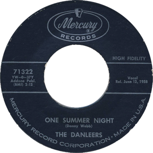 The Danleers — One Summer Night cover artwork