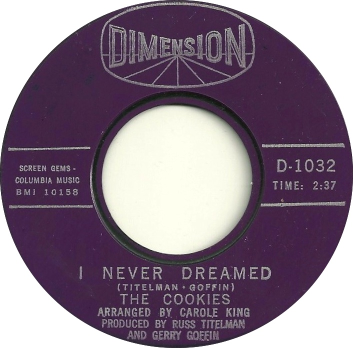 The Cookies — I Never Dreamed cover artwork