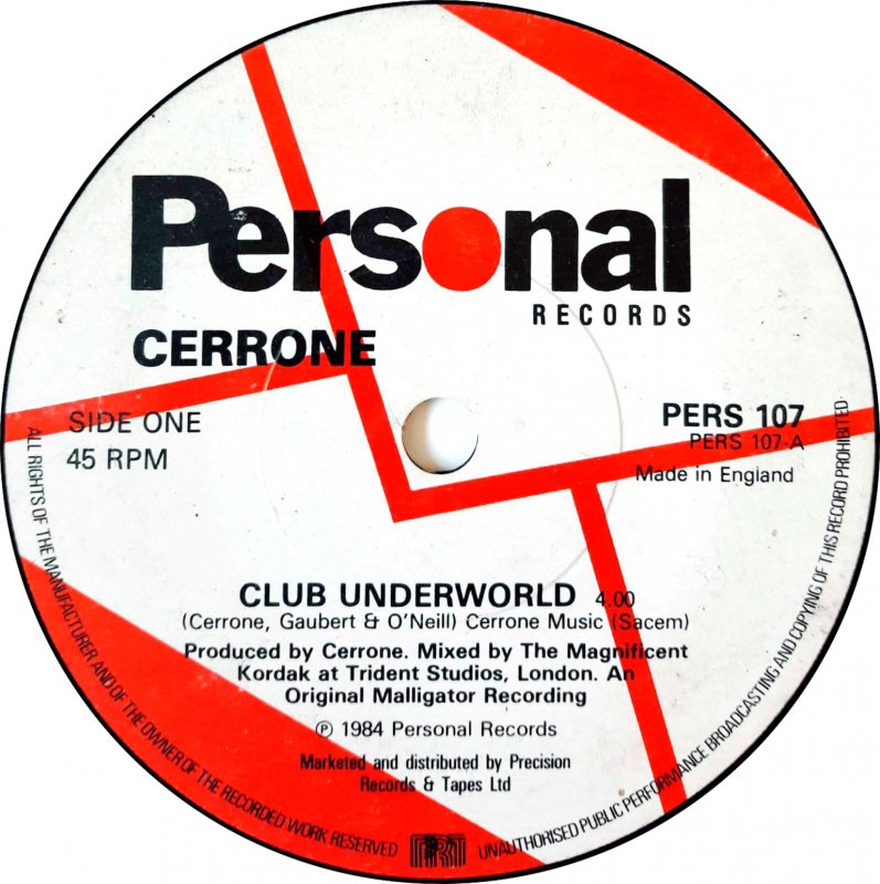Cerrone — Club Underworld cover artwork