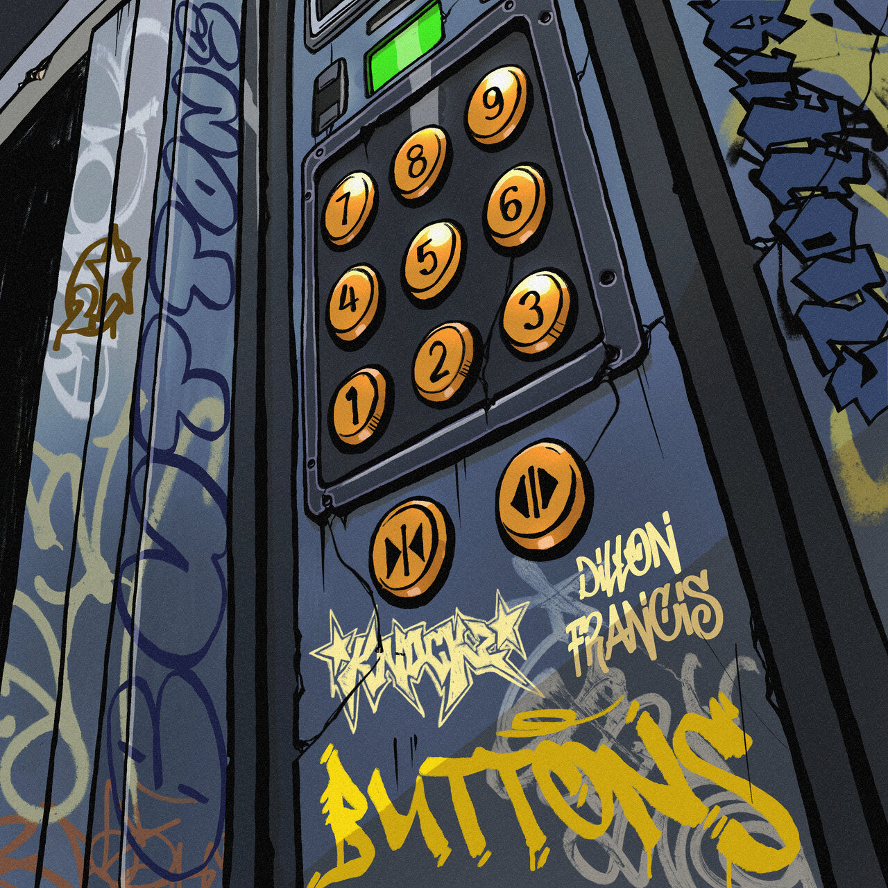 Dillon Francis & Knock2 — buttons! cover artwork
