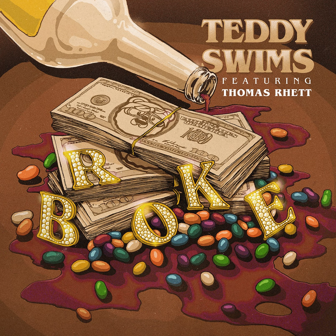 Teddy Swims featuring Thomas Rhett — Broke cover artwork