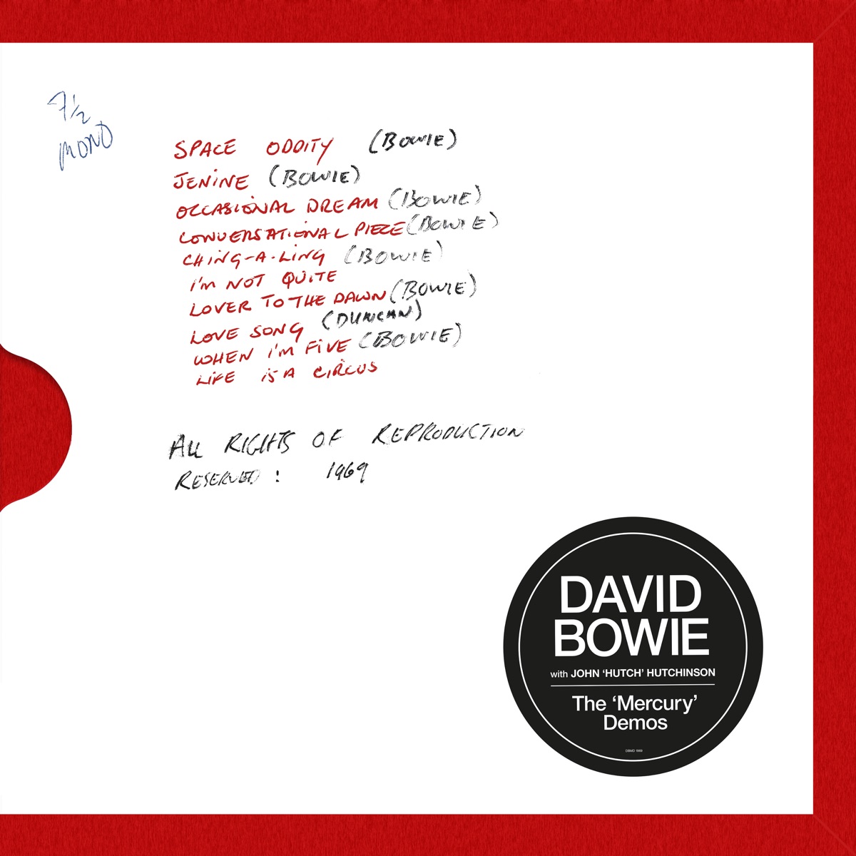 David Bowie & John &#039;Hutch&#039; Hutchinson The &#039;Mercury&#039; Demos cover artwork